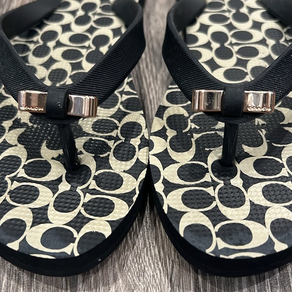 Coach Rubber Flip Flop Sandals - Picture 3 of 5